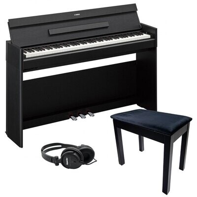 Yamaha YDPS55 Digital Piano Bundle 1, Black - Free Delivery