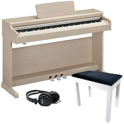 Yamaha YDP165 Digital Piano Bundle 1, White Ash - Free Delivery