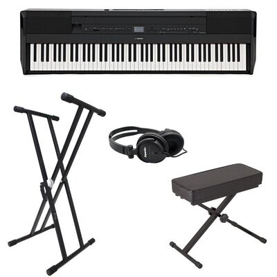 Yamaha P525B Digital Piano Bundle 2, Black - Free Delivery