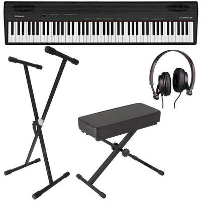 Roland Go 88 Key Digital Piano Bundle 1, Black - Free Delivery