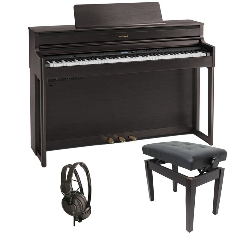 Roland HP704 Digital Piano Bundle 1, Dark Rosewood - Free Delivery