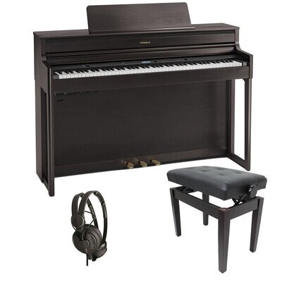 Roland HP704 Digital Piano Bundle 1, Dark Rosewood - Free Delivery
