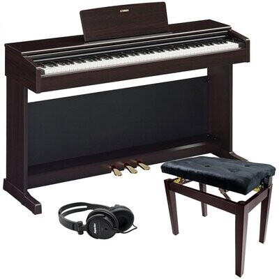 Yamaha YDP145 Digital Piano Bundle 2, Rosewood - Free Delivery