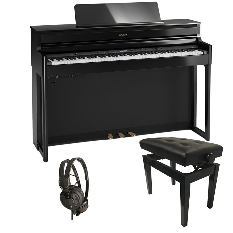 Roland HP704 Digital Piano Bundle 1, Polished Ebony - Free Delivery