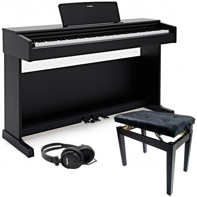 Yamaha YDP145 Digital Piano Bundle 2, Black - Free Delivery