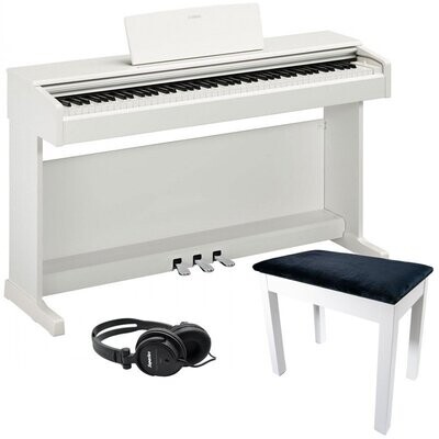 Yamaha YDP145 Digital Piano Bundle 1, White - Free Delivery