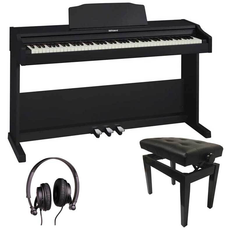 Roland RP102 Digital Piano Bundle 1, 88 Keys Keyboard, Black - Free Delivery