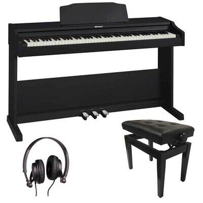 Roland RP102 Digital Piano Bundle 1, 88 Keys Keyboard, Black - Free Delivery