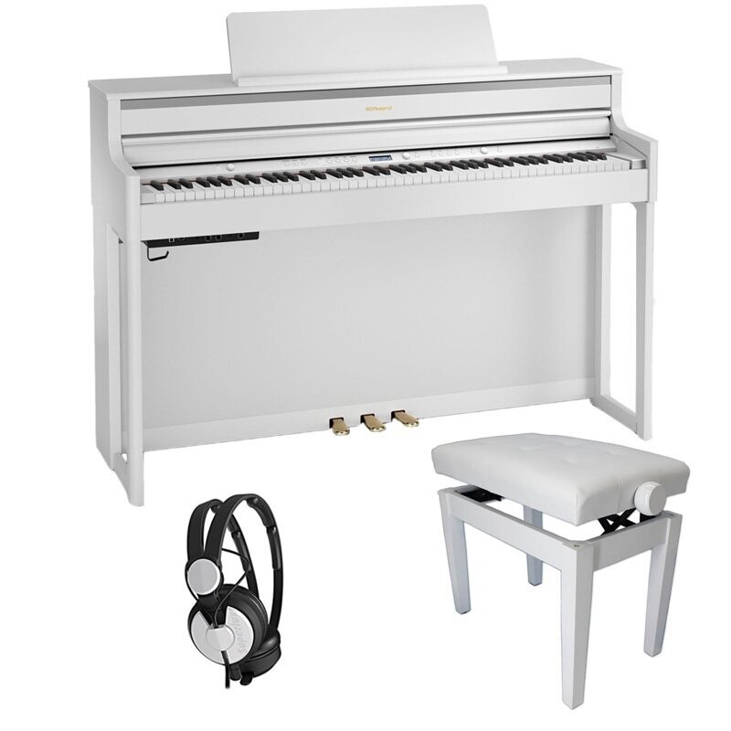 Roland HP704 Digital Piano Bundle 1, White - Free Delivery