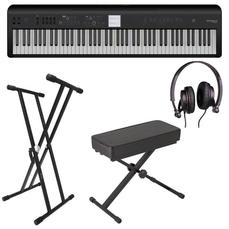 Roland FPE50 Digital Piano Bundle 2, 88 Keys Keyboard, Black - Free Delivery