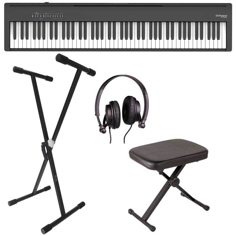 Roland FP30X Digital Piano Bundle 1, 88 Keys Keyboard, Black - Free Delivery
