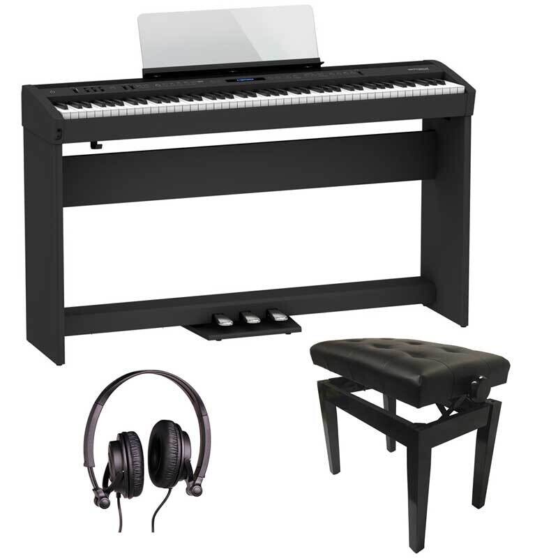 Roland FP60X Digital Piano Bundle 2, 88 Keys Keyboard, Black - Free Delivery