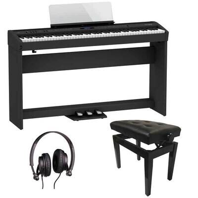 Roland FP60X Digital Piano Bundle 2, 88 Keys Keyboard, Black - Free Delivery