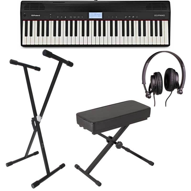Roland Go 61 Key Digital Piano Bundle 1, Black - Free Delivery