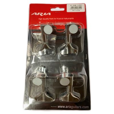 Aria Electric Bass Machine Head Set, Chrome