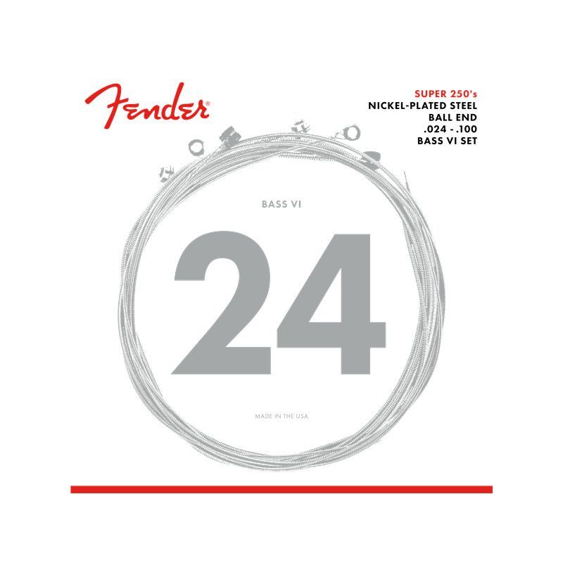Fender Super 250&#39;s Bass VI Nickel-plated Steel Strings, Ball End, .024-.100