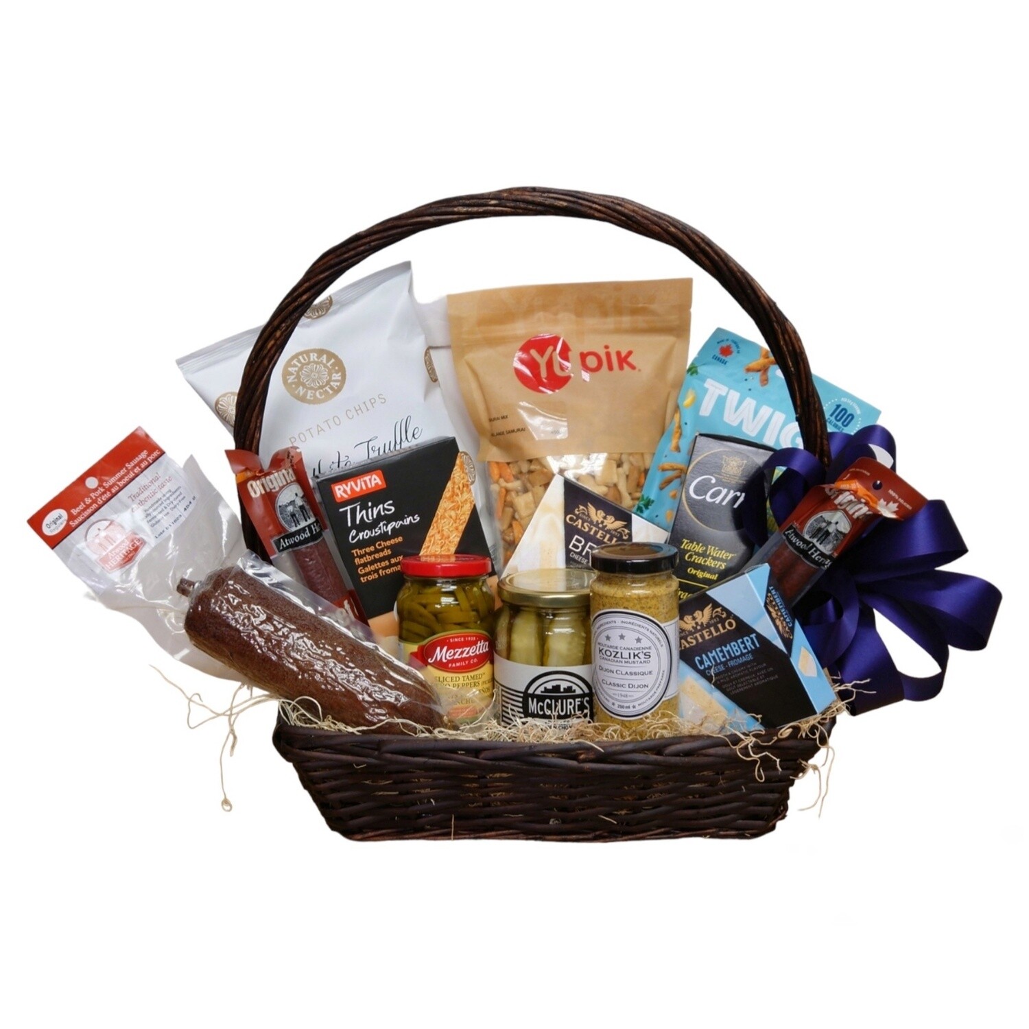 Meat and Cheese Gourmet Basket, Size: Standard