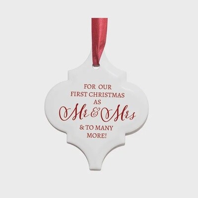 Ornament Mr. &amp; Mrs. First Christmas