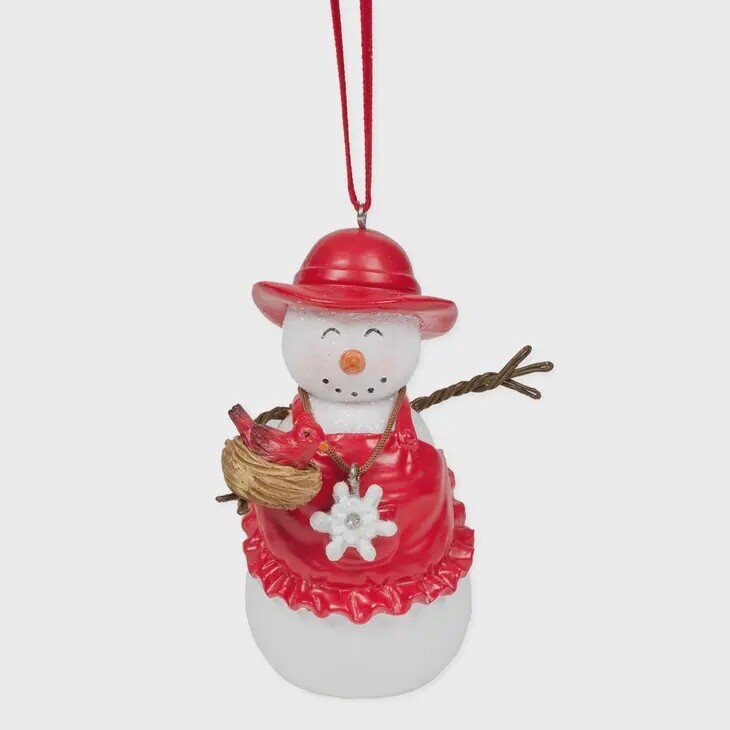 Mrs. Snowman Christmas Ornament