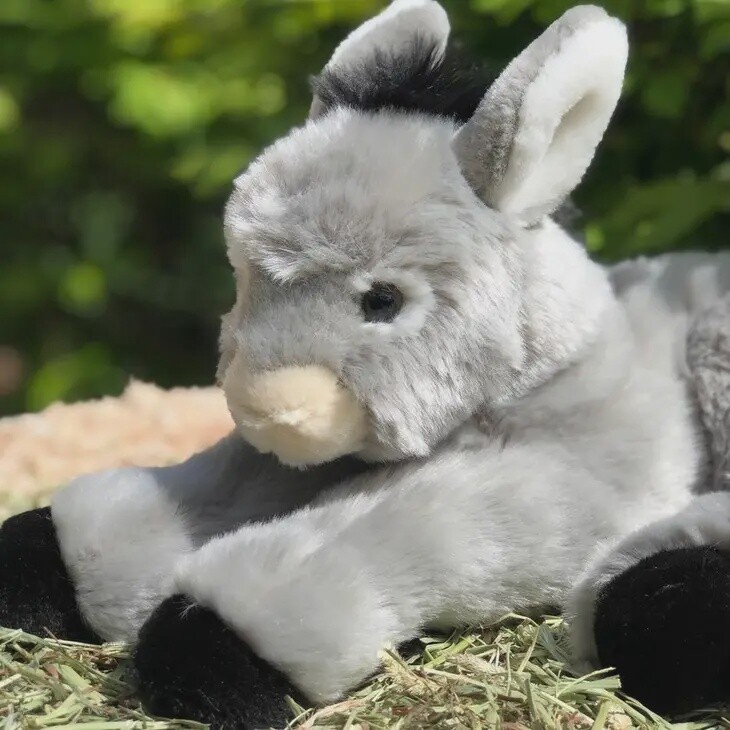 9&quot; Gray Donkey Stuffed Animal