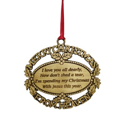 Merry Christmas From Heaven Pewter Gold