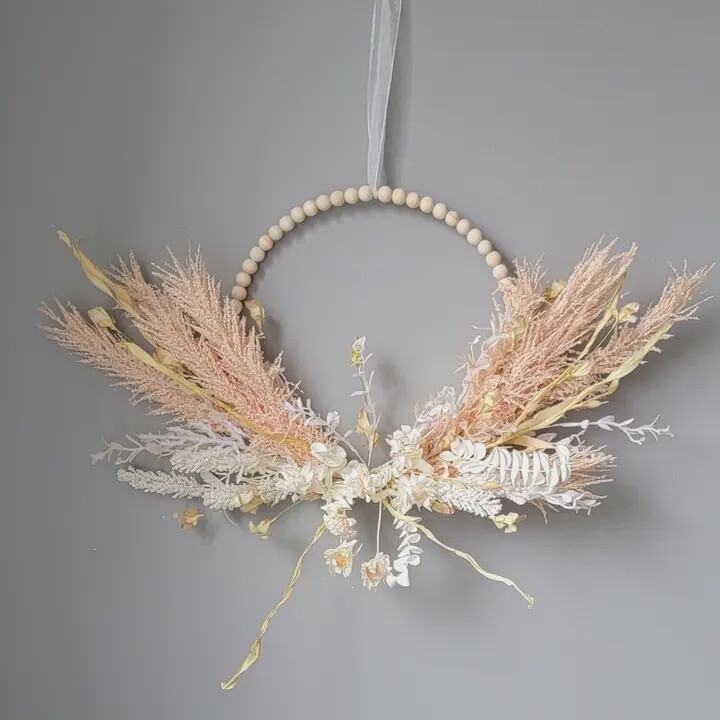 Pampas and Beads Wreath