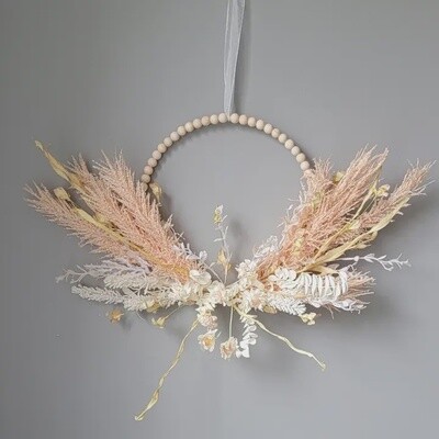 Pampas and Beads Wreath