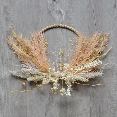 Pampas and Beads Wreath