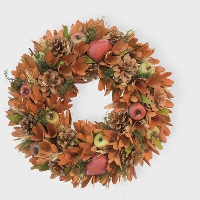 14&quot; Dia Pears, Apples, and Pinecones Wreath