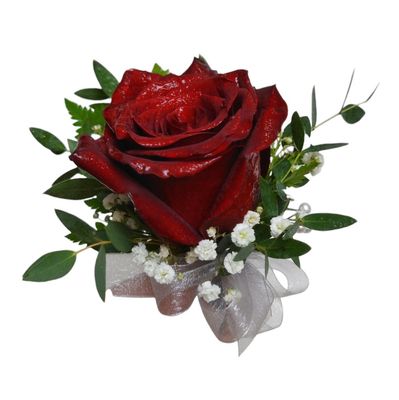 Traditional Red Roses Boutonniere
