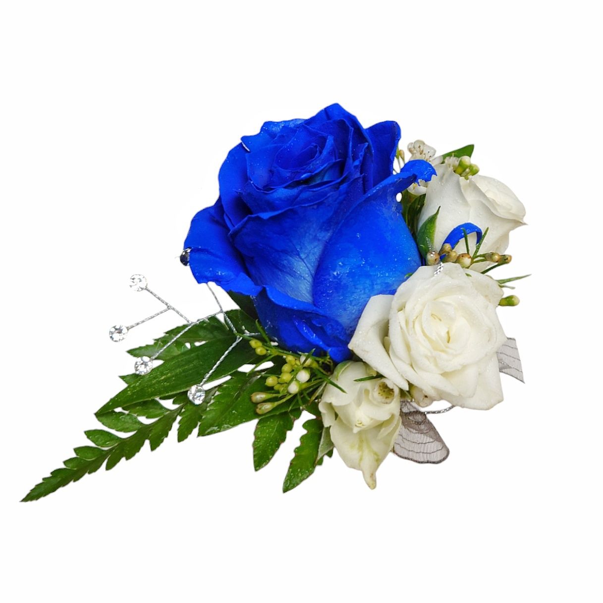 Sparkling Blue Boutonniere