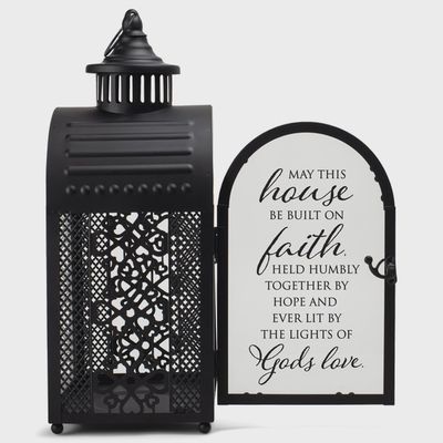 May This House Be Built On Faith Lantern