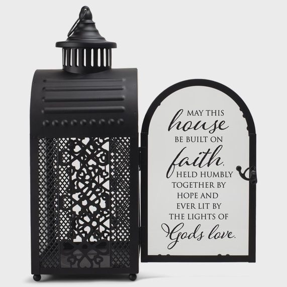May This House Be Built On Faith Lantern