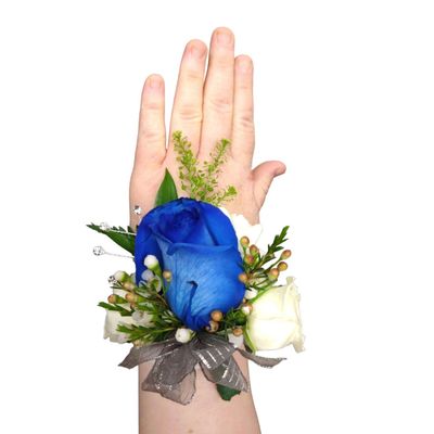 Sparkling Blue  Corsage