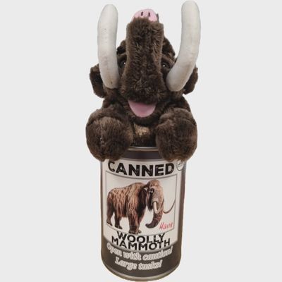 Canned Woolly Mammoth Stuffed Animal Plush