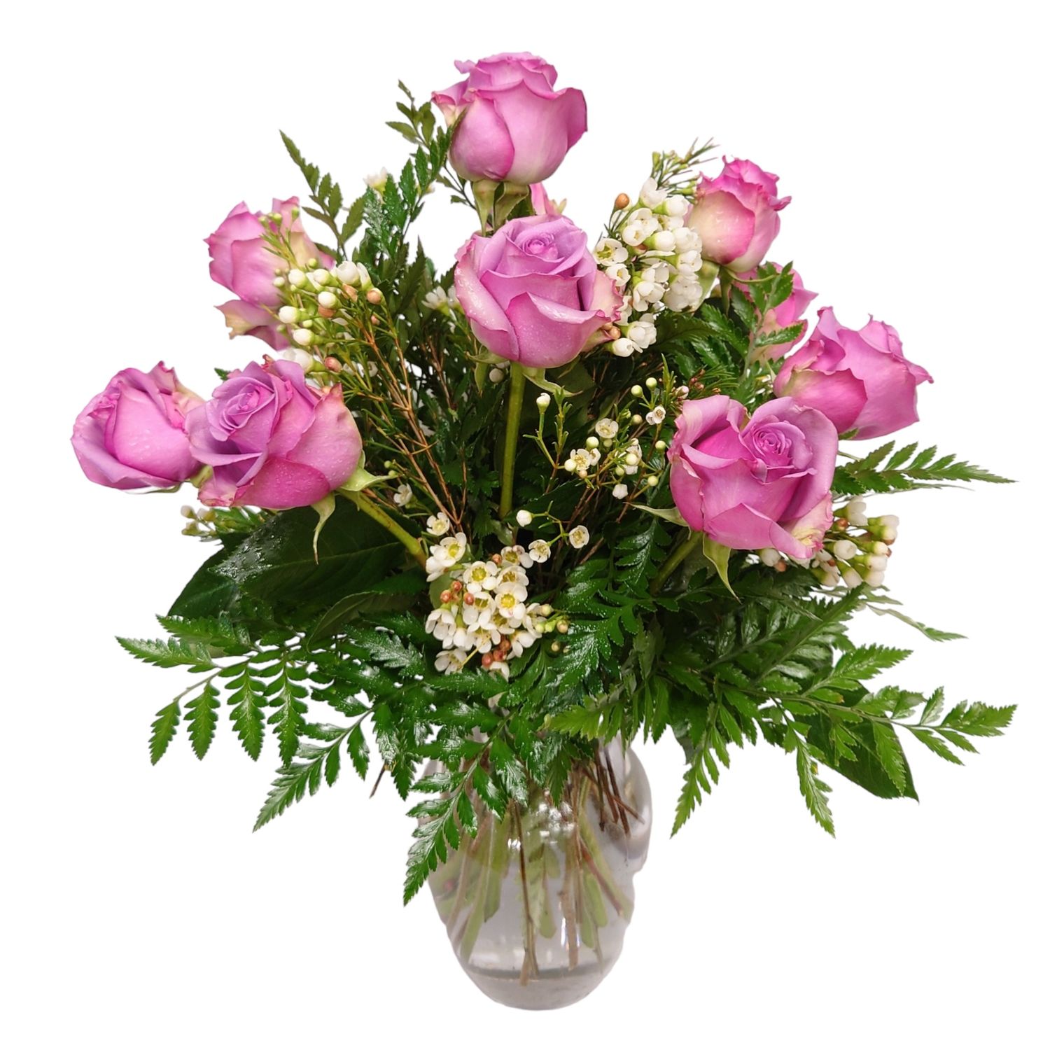 Lavender Joy - Rose Vase Arrangement