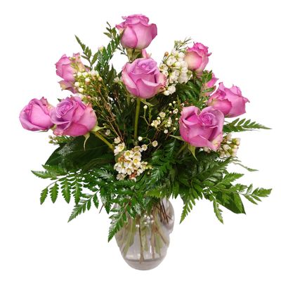 Lavender Joy - Rose Vase Arrangement