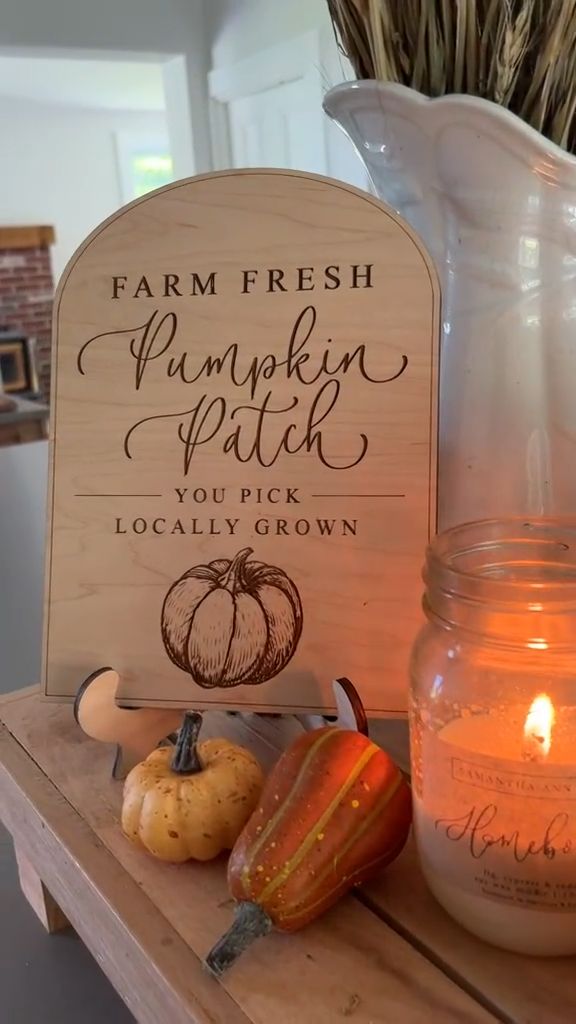 Pumpkin Patch Wood Sign for Fall