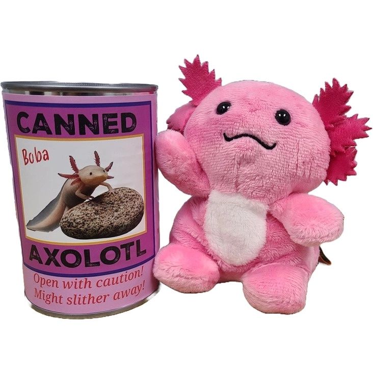 Canned Axolotl Stuffed Animal Plush