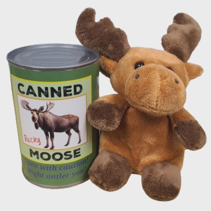 Canned Moose Stuffed Animal Plush