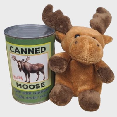 Canned Moose Stuffed Animal Plush