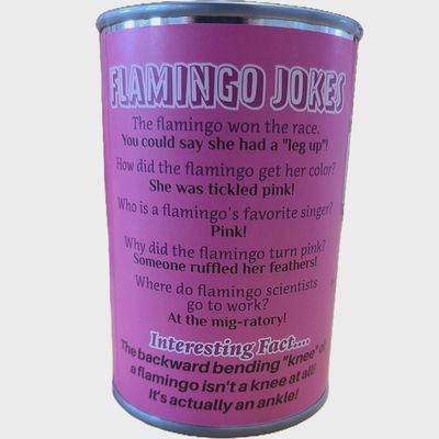 Canned Flamingo Stuffed Animal