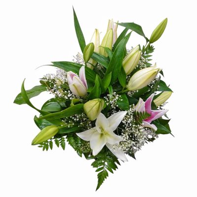 Pink and White Lilly Bouquet