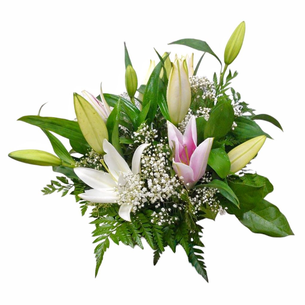 Pink and White Lily Bouquet