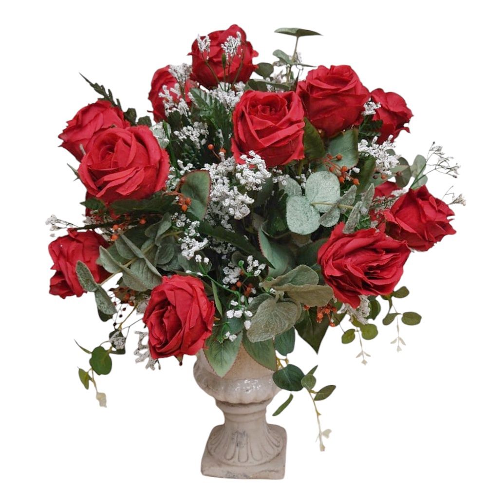 Red Roses Silk Urn Arrangement