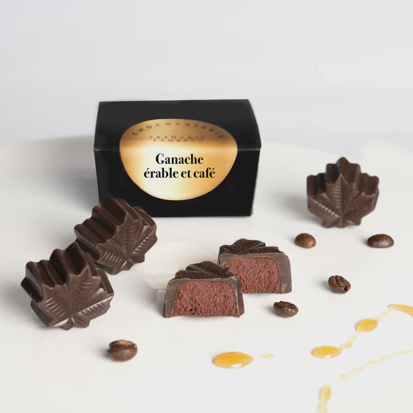 4 stuffed chocolates - Maple and coffee ganache