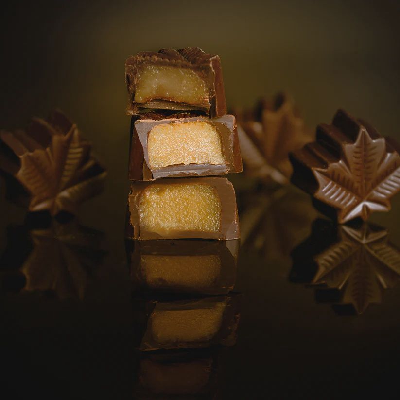 4 Stuffed Chocolates - Maple Salted Caramel Ganache