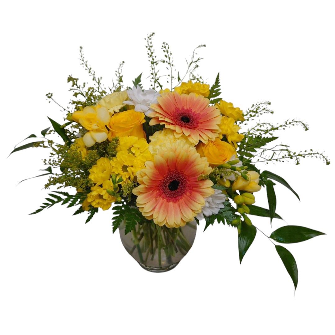 Lemon Peach Flower Design