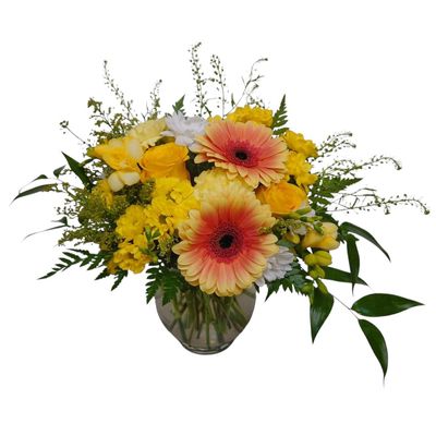 Lemon Peach Flower Design