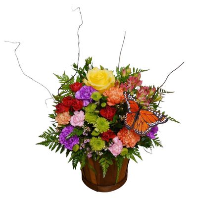 Butterfly Delight Flower Basket